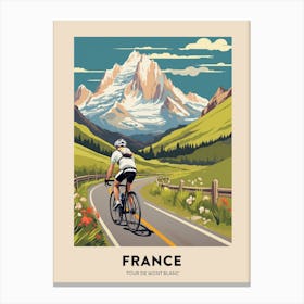 Tour De Mont Blanc France 5 Vintage Cycling Travel Poster Canvas Print