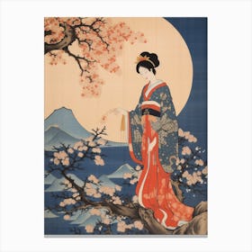 Mount Zao Japan Vintage Travel Art 3 Canvas Print