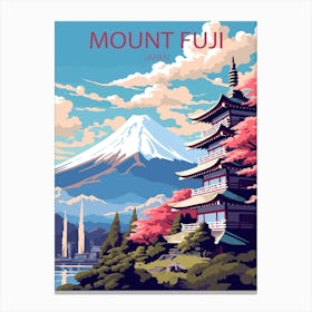 Mount Fuji Japan travel poster Canvas Print