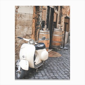 Vespa In Rome Canvas Print