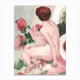 Woman Back Nude Canvas Print