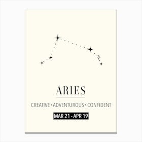 Aries Zodiac Sign  Canvas Print
