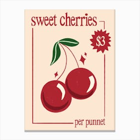 Sweet Cherries Print Canvas Print