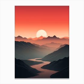 Sunset Landscape Canvas Print