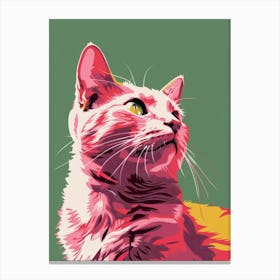 Pink Cat 5 Canvas Print