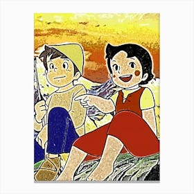 Heidi, Girl Of The Alps Art Anime Canvas Print