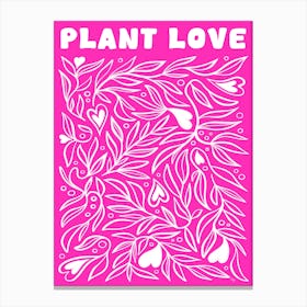 Pink Plant Love Canvas Print