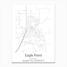 Eagle Pass,United States Minimalist Map Canvas Print