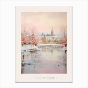 Dreamy Winter Painting Poster Inverness United Kingdom 1 Canvas Print