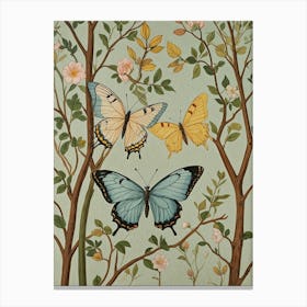 Butterflies In A Tree Canvas Print