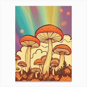Retro Mushrooms 8 Canvas Print