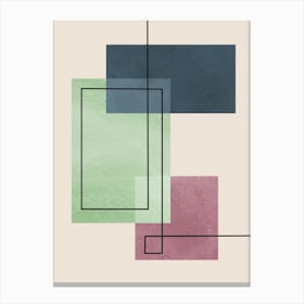 Composition of squares and lines 3 Canvas Print