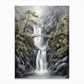 Waterfall Painting 1 Canvas Print