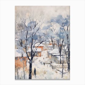 Winter City Park Painting Ditan Park Beijing 2 Canvas Print