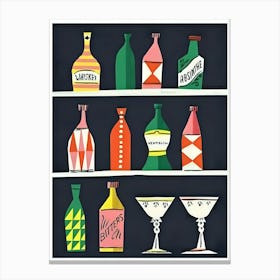 Bottles Of Liquor Canvas Print