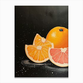 Art Deco Orange & Grapefruit Canvas Print