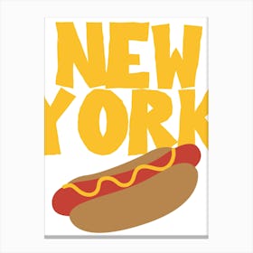 New York Hot Dog Canvas Print