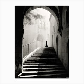 Dubrovnik Croatia Mediterranean Black And White Photography Analogue 1 Canvas Print