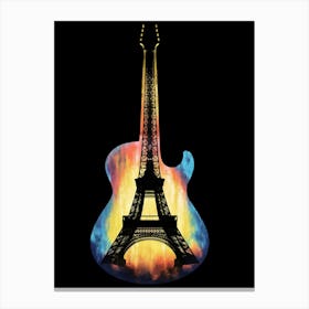 Guitar In Paris Canvas Print