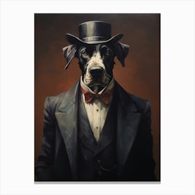 Gangster Dog Great Dane 2 Canvas Print