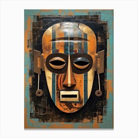 Dance Of The Ancestors; African Masked Artistry Canvas Print