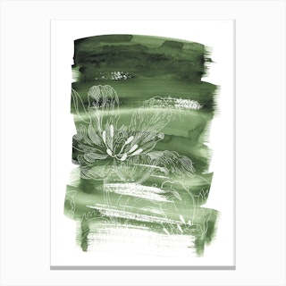 Green Batic Canvas Print