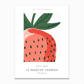 Strawberries Le Marche Fermier Poster 4 Canvas Print