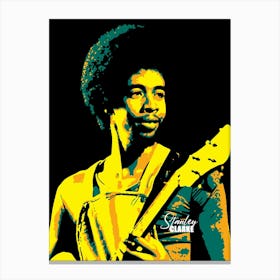 Stanley Clarke AmericanBassist in Pop Art Illustration Canvas Print