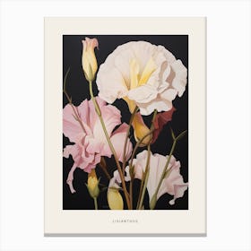 Flower Illustration Lisianthus 3 Poster Canvas Print