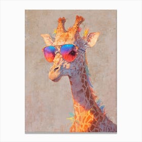 Giraffe With Sunglasses 3 Canvas Print