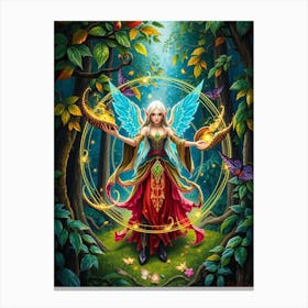 Flux Schnell In The Heart Of A Lush Mystical Forest An Etherea 0 (2) Canvas Print