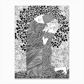 Klimt reinterpretation - The Kiss Canvas Print