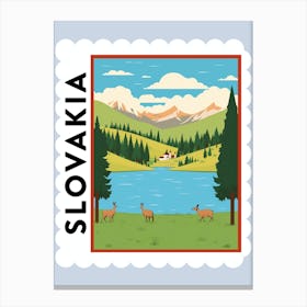 Slovakia 2 Travel Stamp Poster Canvas Print