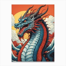 Japanese Dragon Pop Art Style (55) Canvas Print