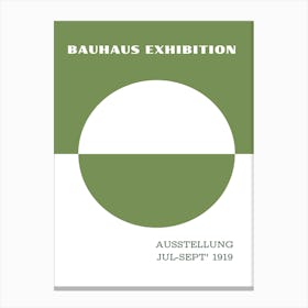 Bauhaus Green Exhibition 5 Canvas Print