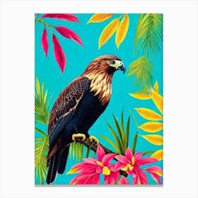 Golden Eagle Tropical bird Canvas Print
