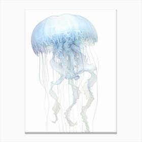 Turritopsis Dohrnii Importal Jellyfish Watercolour 6 Canvas Print