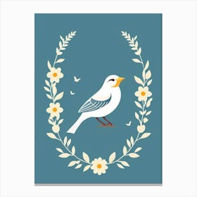 Bird In A Wreath Canvas Print