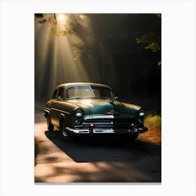 Old Car In The Woods 3 Canvas Print