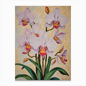 Pink Pastel Orchids no2 Canvas Print