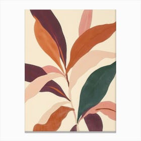 Abstract Leaf Painting Canvas Print