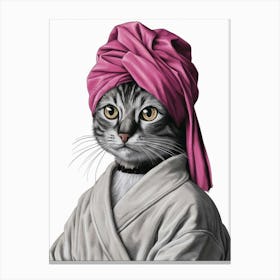 Cat In A Turban Canvas Print