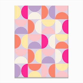 Mid Century Modern Colorful Pastel Canvas Print