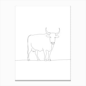 Cow Line Art Stampe su tela