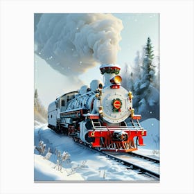 Christmas Train Canvas Print