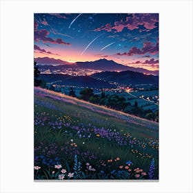 Night Sky Anime aesthetic 44 Canvas Print