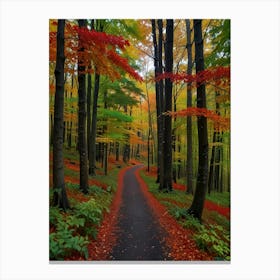 Autumn Forest Path Canvas Print