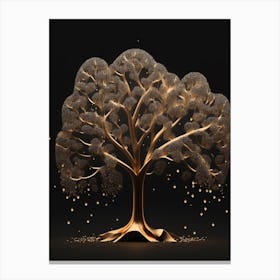 Golden Tree Of Life Canvas Print