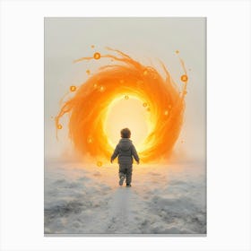 Child In The Snow Canvas Print