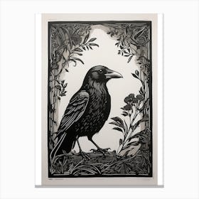 Crow artwork Canvas Print